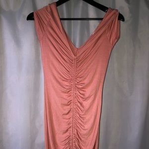 NEVER WORN PINK SINCHED UP DRESS